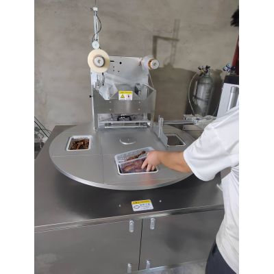 Sealerall Disc Rotary Modified Atmosphere Packaging Tray Sealer for Braised Duck's Neck